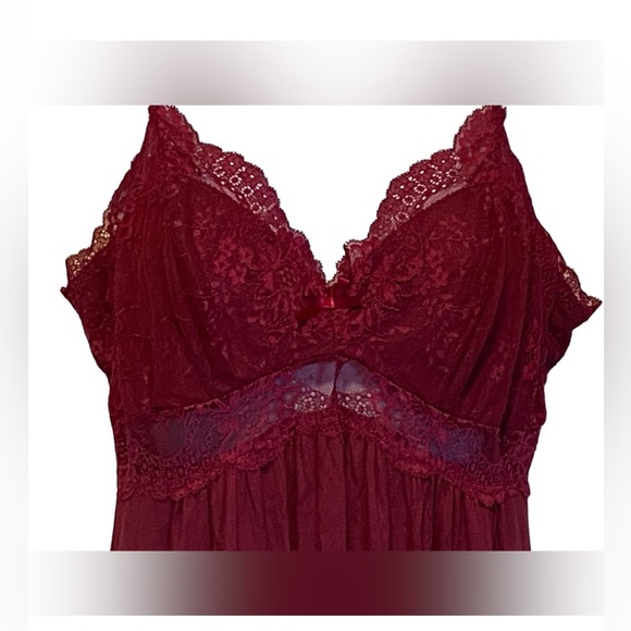 INC International Concepts Lace-Trimmed Knit Chemise Nightgown Rhododendron - Picture 3 of 9